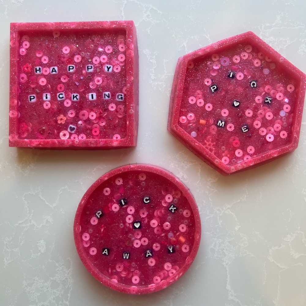PINK Picky Pad. Fidget Toy. Handmade. DIY
